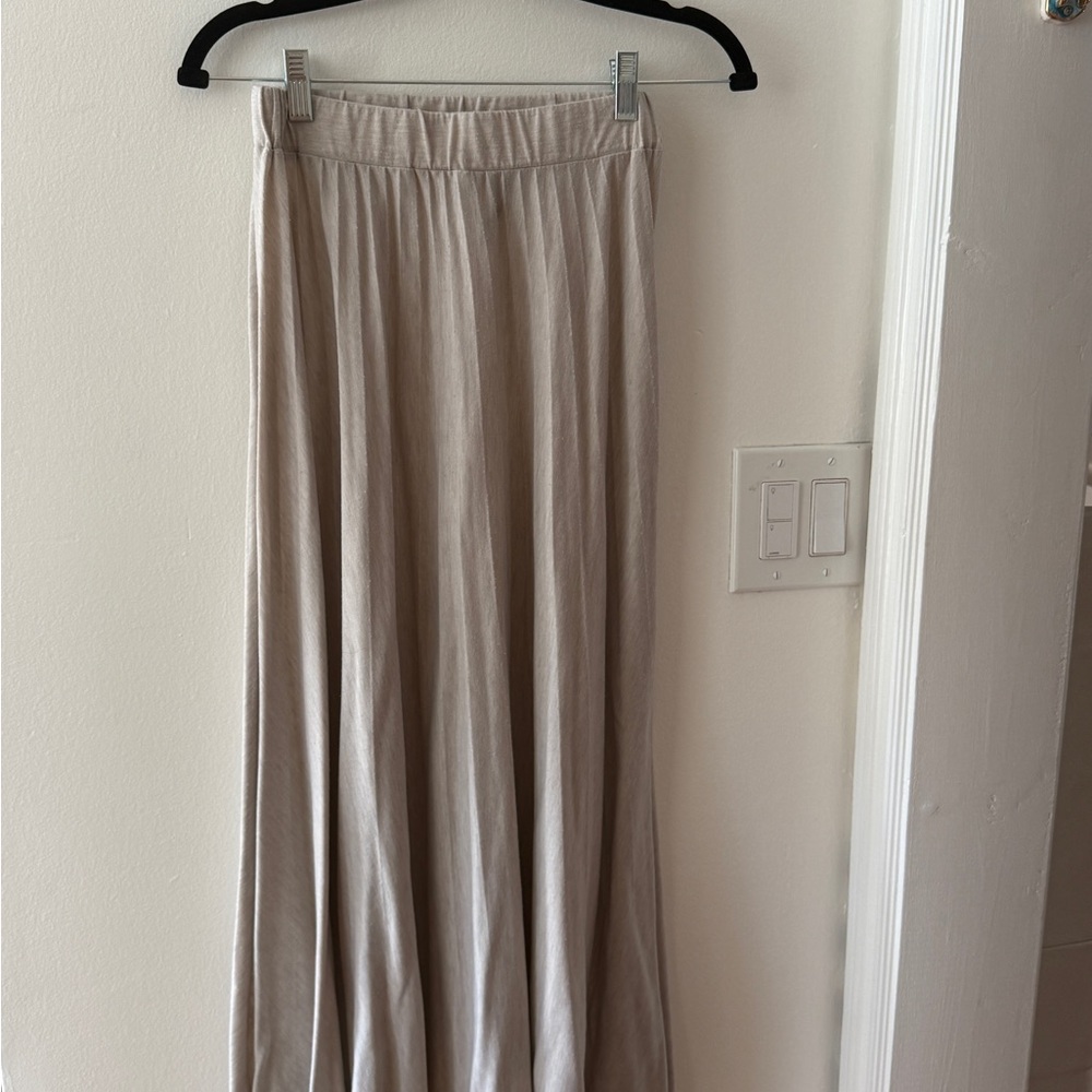 Tahari Light Taupe Maxi Skirt